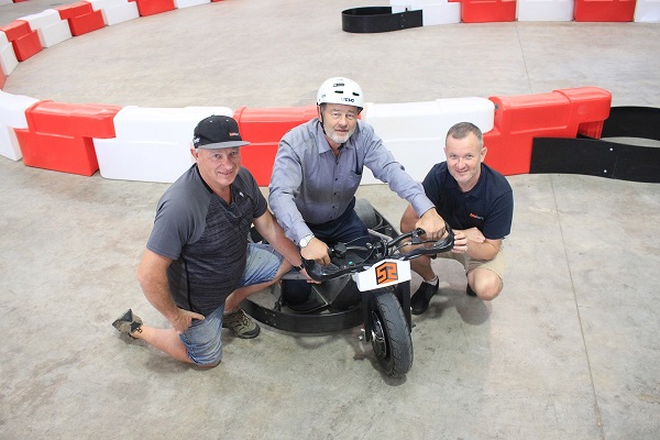 Paul Beckett, Ervin McSweeney and Matt Beckett at the newly opened BayStation